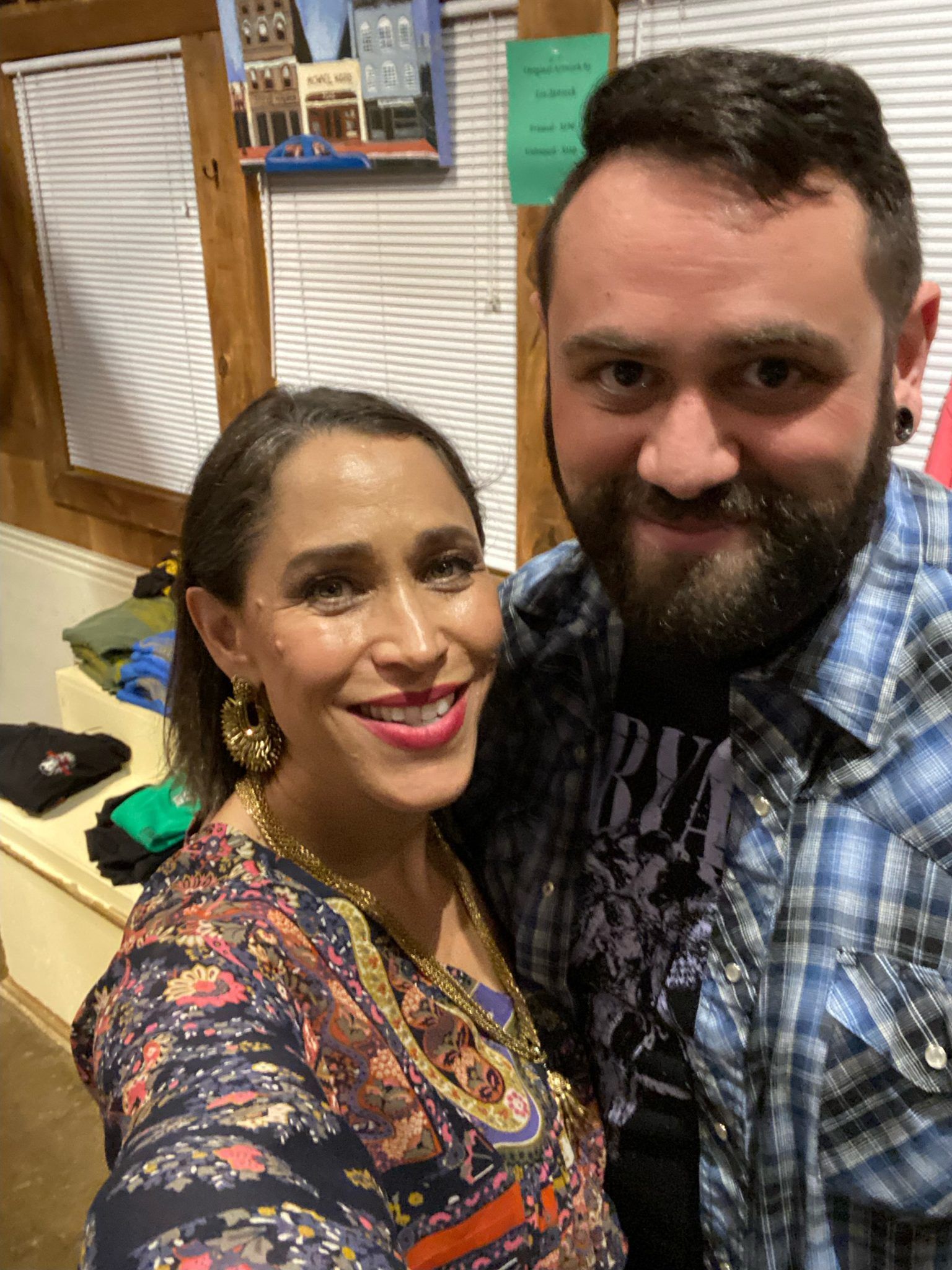 Derek and China Forbes after the Birchmere show.